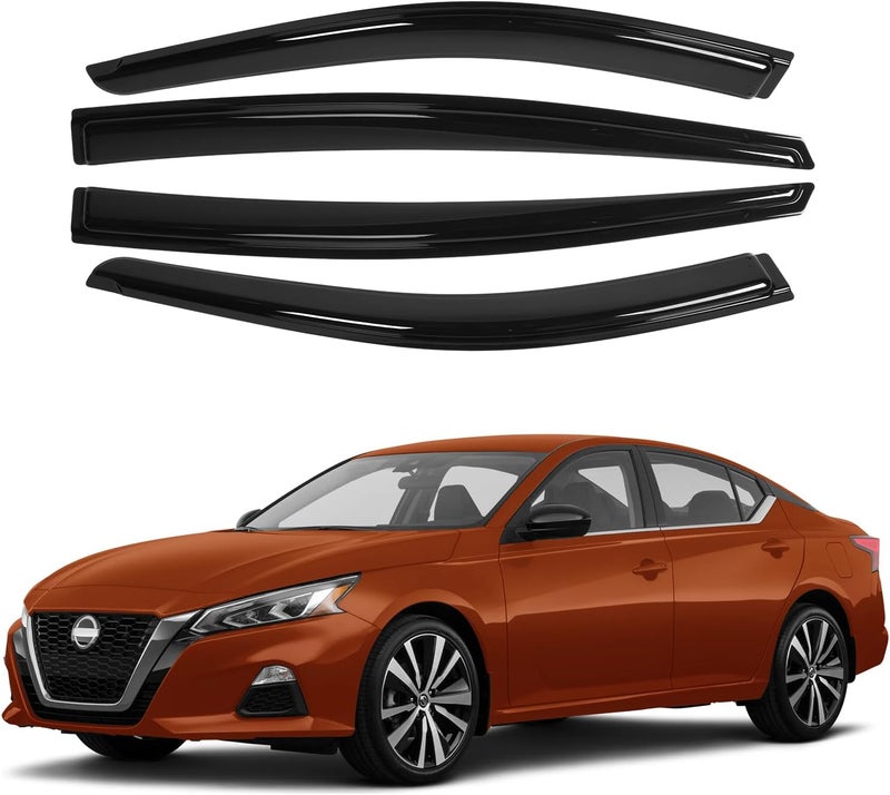 Canvcle Altima Rain Guards - Window Visors for Nissan Altima 2019-2025 2026,Outside-Mount Tape-On Side Window Wind Deflectors for Altima Accessories,Vent Visors Shades Rainproof 4PCS - Image 1